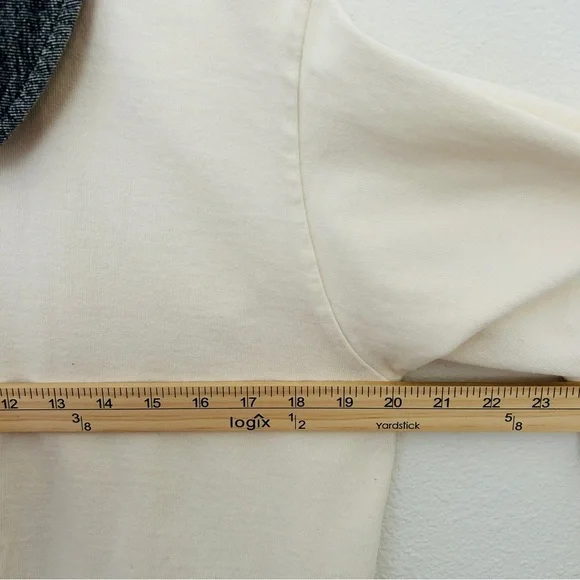 Minimalist French Girl Barn Jacket Coat Feminine Black Cream Size Small - Picture 8 of 11